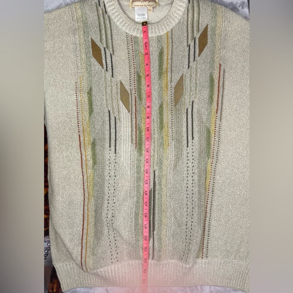 Norm Thompson vintage beige Sweater for Men XL - Picture 6 of 7